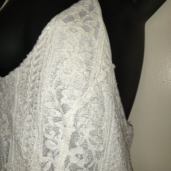 Charlotte Russe Y2K White Crop Top Lace Halter Strappy Boho Festival Hippie - Picture 4 of 16